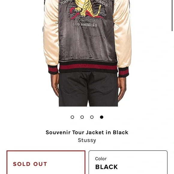 RARE Stussy satin world tour tiger embroidery souvenir jacket. - Picture 2 of 3